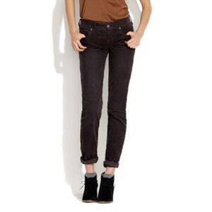 NWT Madewell Rail Straight Cords in Plum Purple size 25